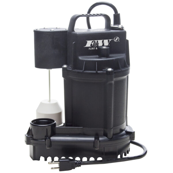 Flint & Walling .5hp, 115v, 6.5amps, 50gpm, 3/8" Solids Passing Sump Pump W/float