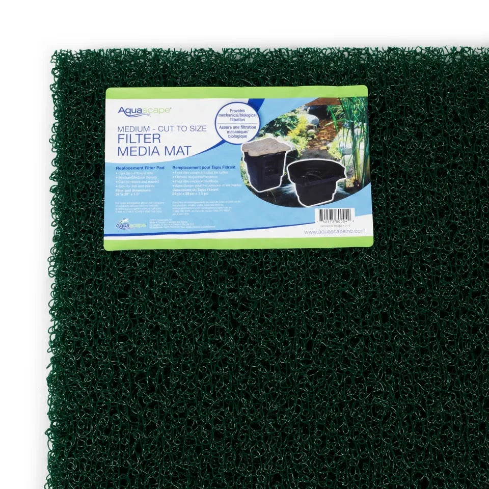 Aquascape medium-density rigid filter mat used as filter media for aquariums and pond filtration systems.