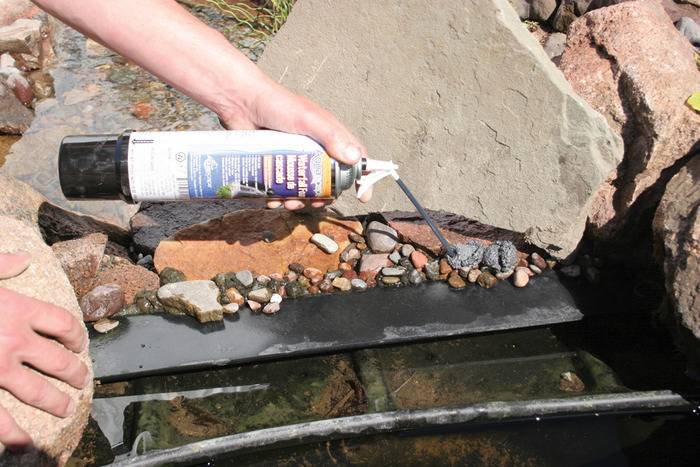Aquascape Black Waterfall Foam - 12 Oz. - Ponds Online