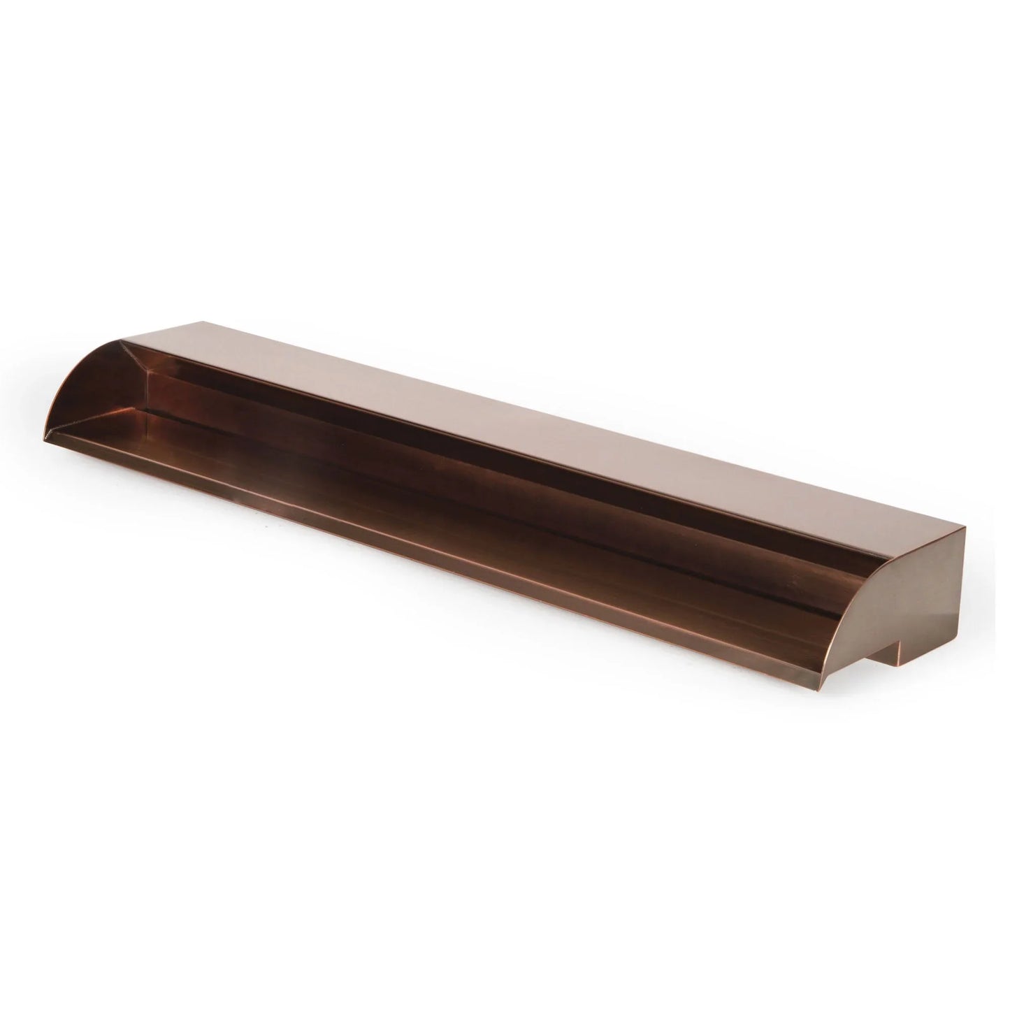 Atlantic Water Gardens 36-inch copper finish spillway scupper for water features and decorative water garden installations.