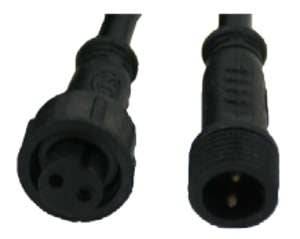 2 PIN - 18AWG - Male to Female Cable - 10M