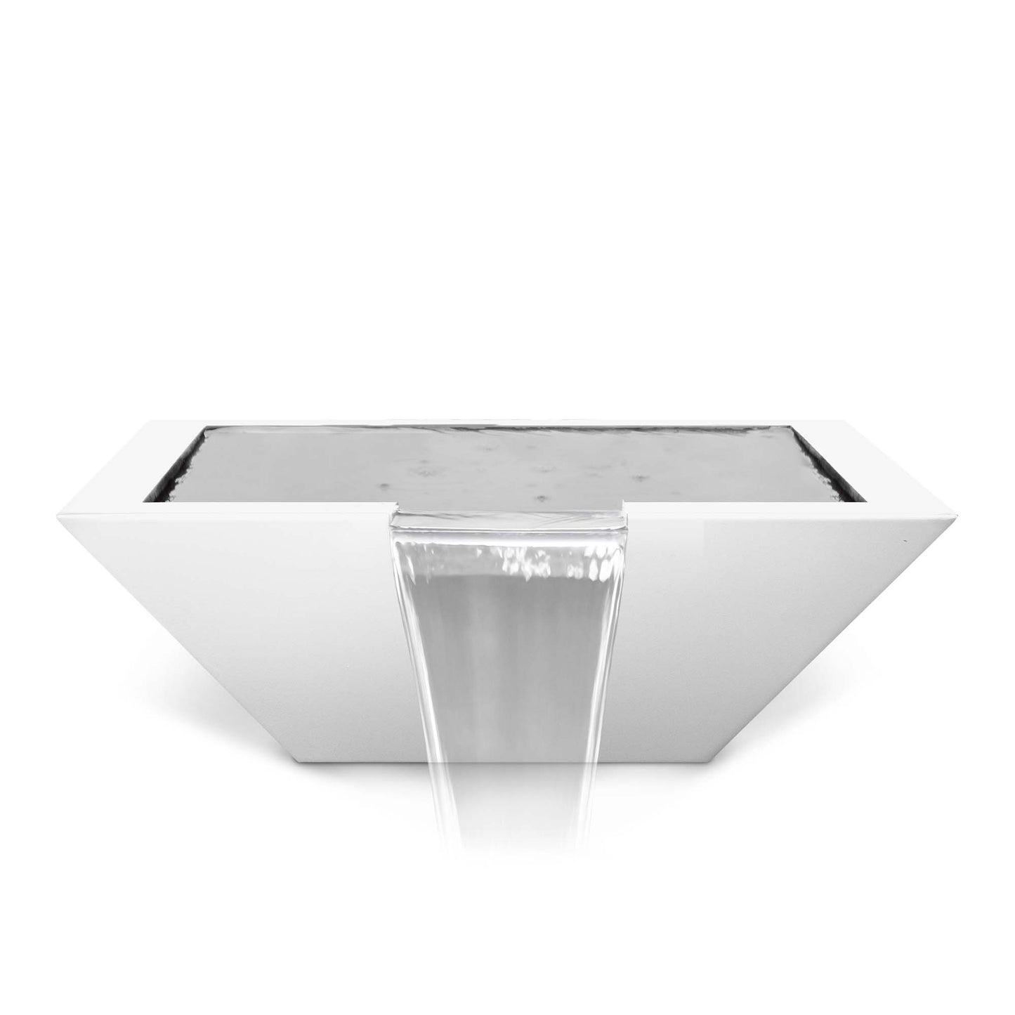 Top Fires 24" Maya Water Bowl - Powder Coated White