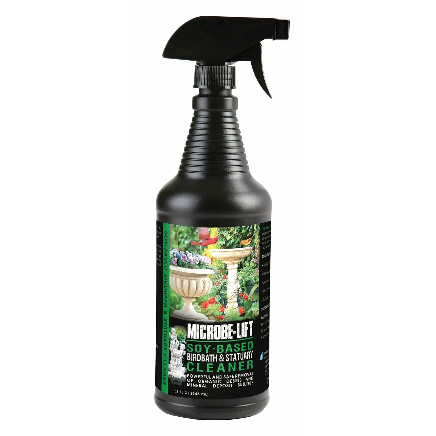 Microbe-Lift 32 oz. soy-based statuatory cleaner for water treatment, eco-friendly product for cleaning statues and water features.