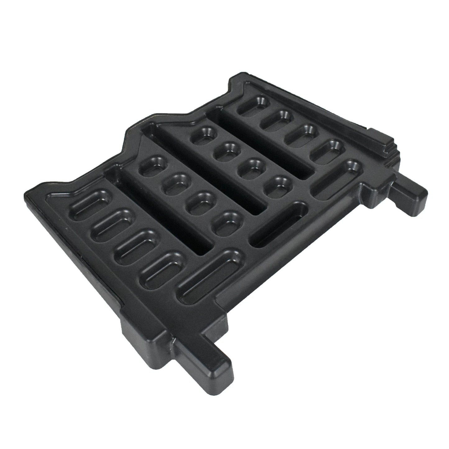 Oase Biotec Screenmatic 18000 replacement partition wall for pond filtration system, black plastic panel with grid pattern.
