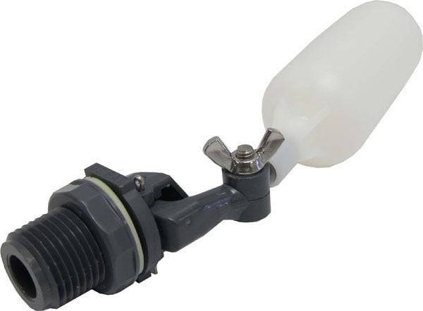 Plastic 1/2-inch fill valve for installation equipment, featuring durable design and easy connection for water systems.