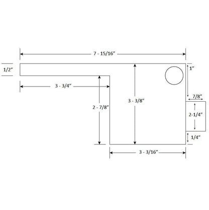 ProEco Products Acrylic Weirs - Side View Illustration