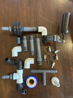 Savio Mechanical Water Leveller Kit for installation equipment, showing the water level tube and components in a setup.