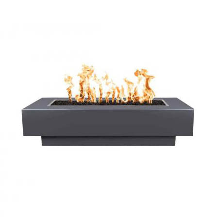 The Outdoor Plus Coronado 72" Fire Pit - Powder Coated - Match Lit - Black Powder Coat - Natural Gas/ Fire Pan / Burner / Brass Valve with Chrome Cover / Key / (2) 1/2" Stainless Steel Whistle Free Hoses / Natural Gas Orifice / Lava Rock