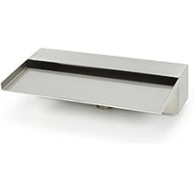 Aquascape stainless steel waterwall spillway kit for decorative water features, showcasing sleek, modern design and durable construction.