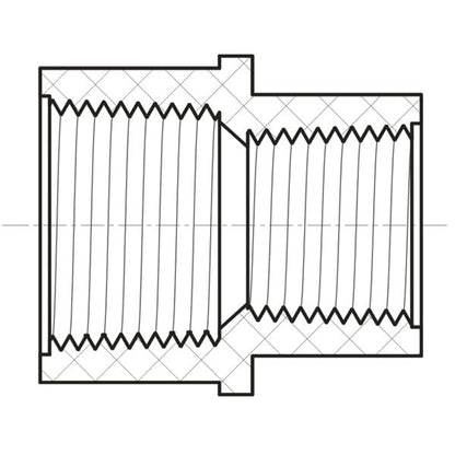 Female Reducer Coupling – 3/4" FPT x 1/2" FPT – 430101