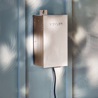 Kichler Pro Contractor Series Transformers - Stainless Steel, Angled 15V Taps, Multiple Commons, Lifetime Warranty