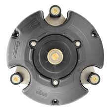 Airmax Ecosystems Oase Pondjet RGBW LED floating fountain light set with three color-changing lights on a small floating platform.