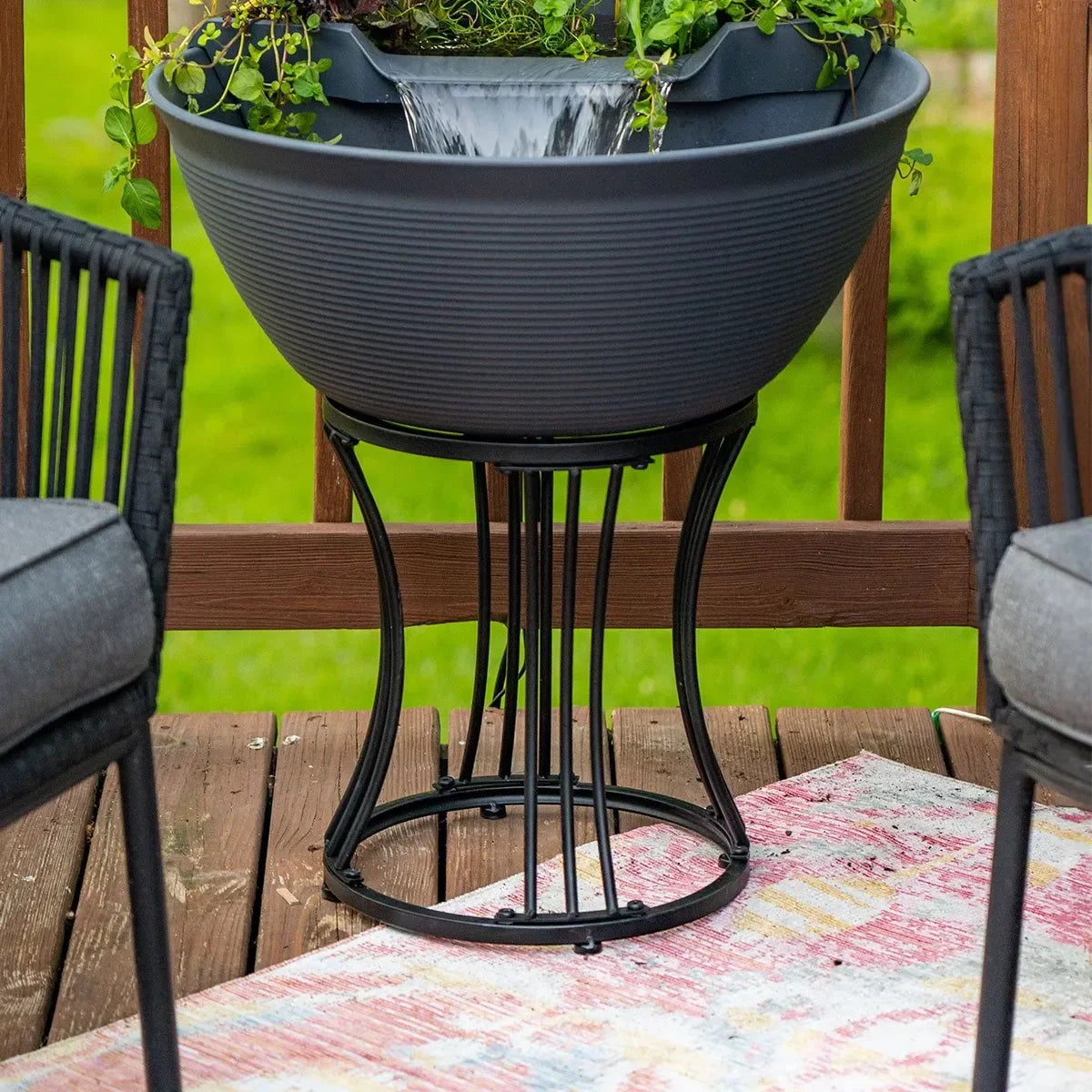 Decorative Aquascape Aquagarden stand for aquatic features, showcasing a sleek, durable design for supporting aquatic plants and equipment.