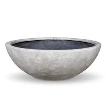 Aquascape Lunar Gray Fountain Bowl, 60-inch diameter, decorative water feature with textured gray finish, suitable for outdoor decor.