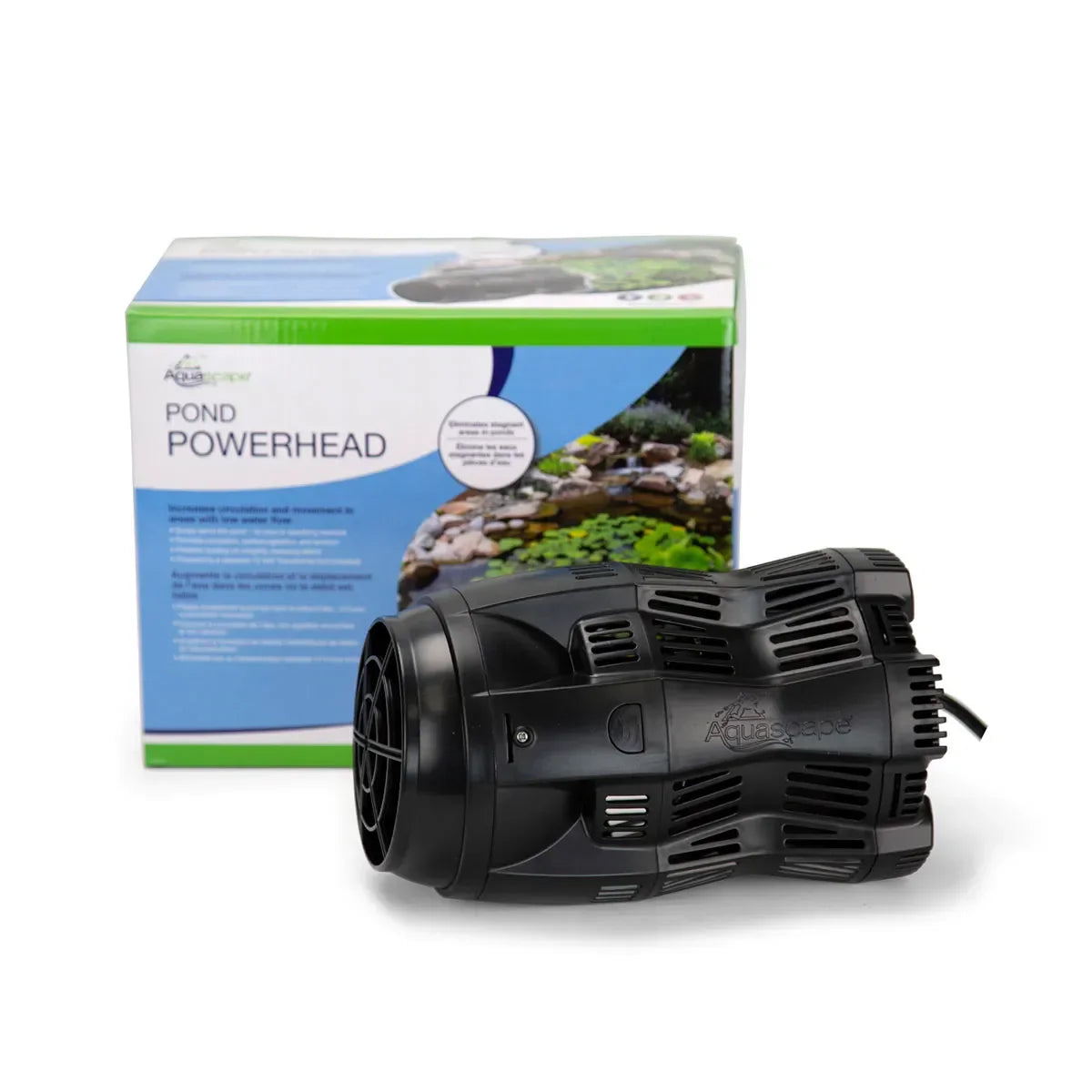 Aquascape Pond Powerhead decorative feature for ponds, showing durable, high-performance water circulation device by Aquascape.