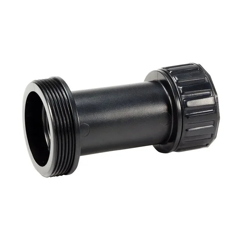 Aquascape Aquabasin plumbing adapter with 2-inch MPT and 1.5-inch threaded collar for replacement parts.