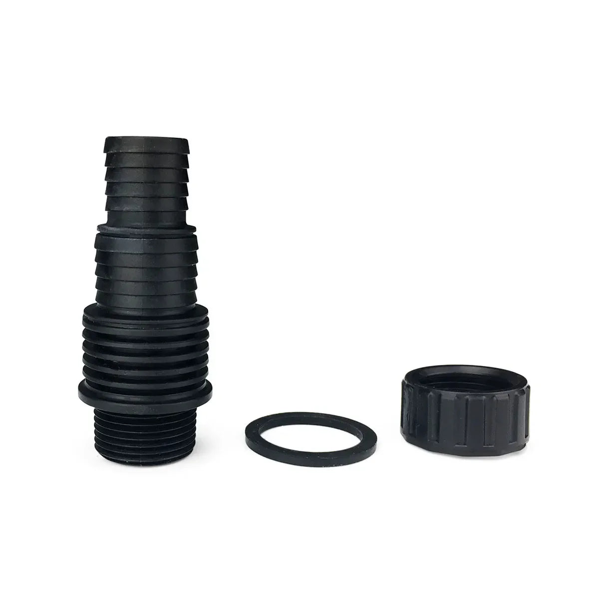 Aquascape pond waterfall filter fitting kit with replacement parts for pond water feature setup and maintenance.