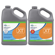 Aquascape Protect for Ponds XT water treatment bottle, 64 oz, designed to maintain pond water health and clarity.