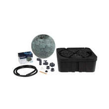 Atlantic Water Gardens 24-inch Verde Brass Sphere Kit, decorative water feature with spherical design and brass finish.