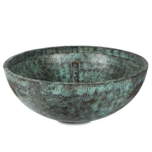 Decorative 36-inch hammered brass bowl by Atlantic Water Gardens, showcasing a textured, reflective surface for water features.