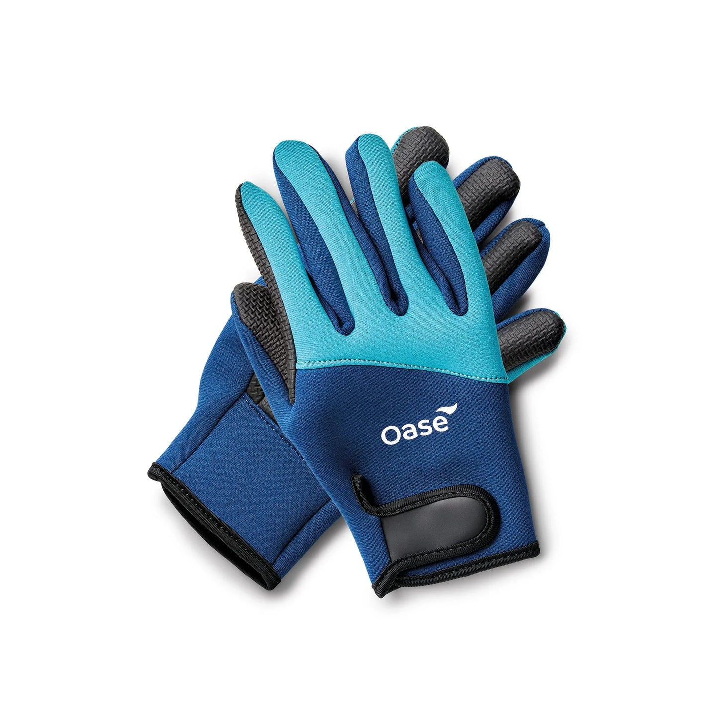 Atlantic Water Gardens neoprene pond gloves size S/7, installation equipment, showing black waterproof gloves for pond work.