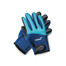 Atlantic Water Gardens neoprene pond gloves in size S/7, shown on a hand, designed for pond installation and maintenance.