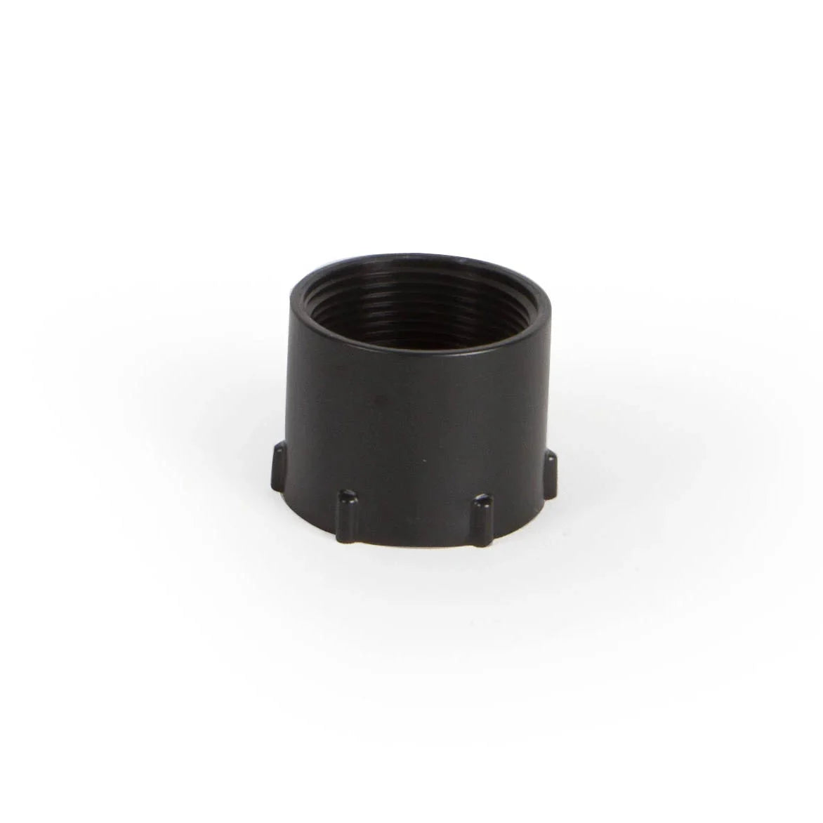 Atlantic Water Gardens TT1500/2000/3000 intake cover volute adapter for pump replacement parts, shown in black plastic.