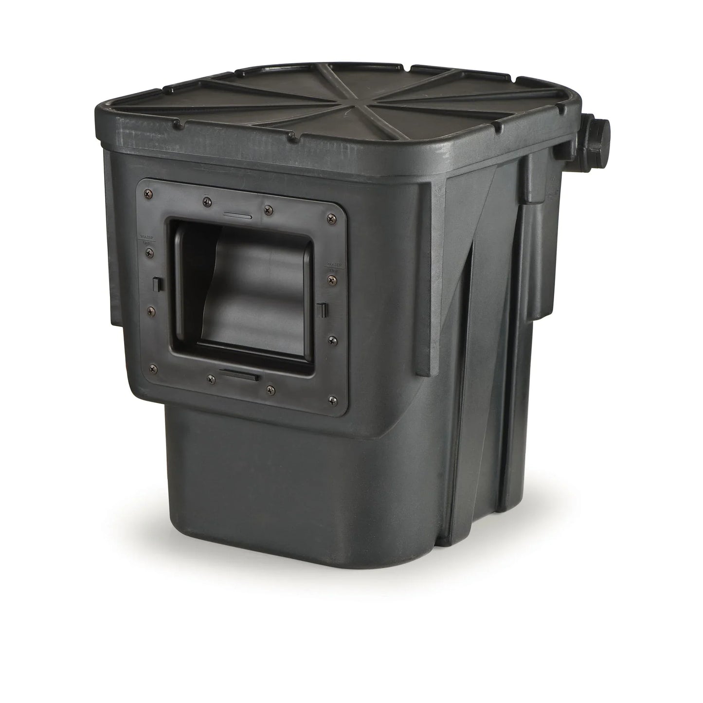 Atlantic Water Gardens Oasis Skimmer with 6-inch weir door, designed for pond filtration and water feature maintenance.