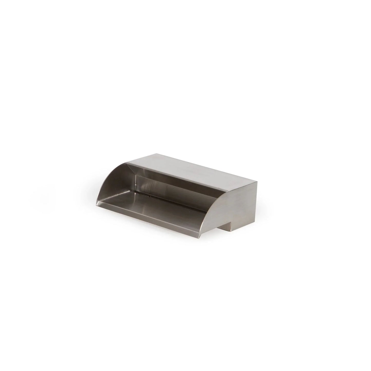 Atlantic Water Gardens 12-inch stainless steel spillway scupper without light, designed for water feature spillover and decorative water flow.