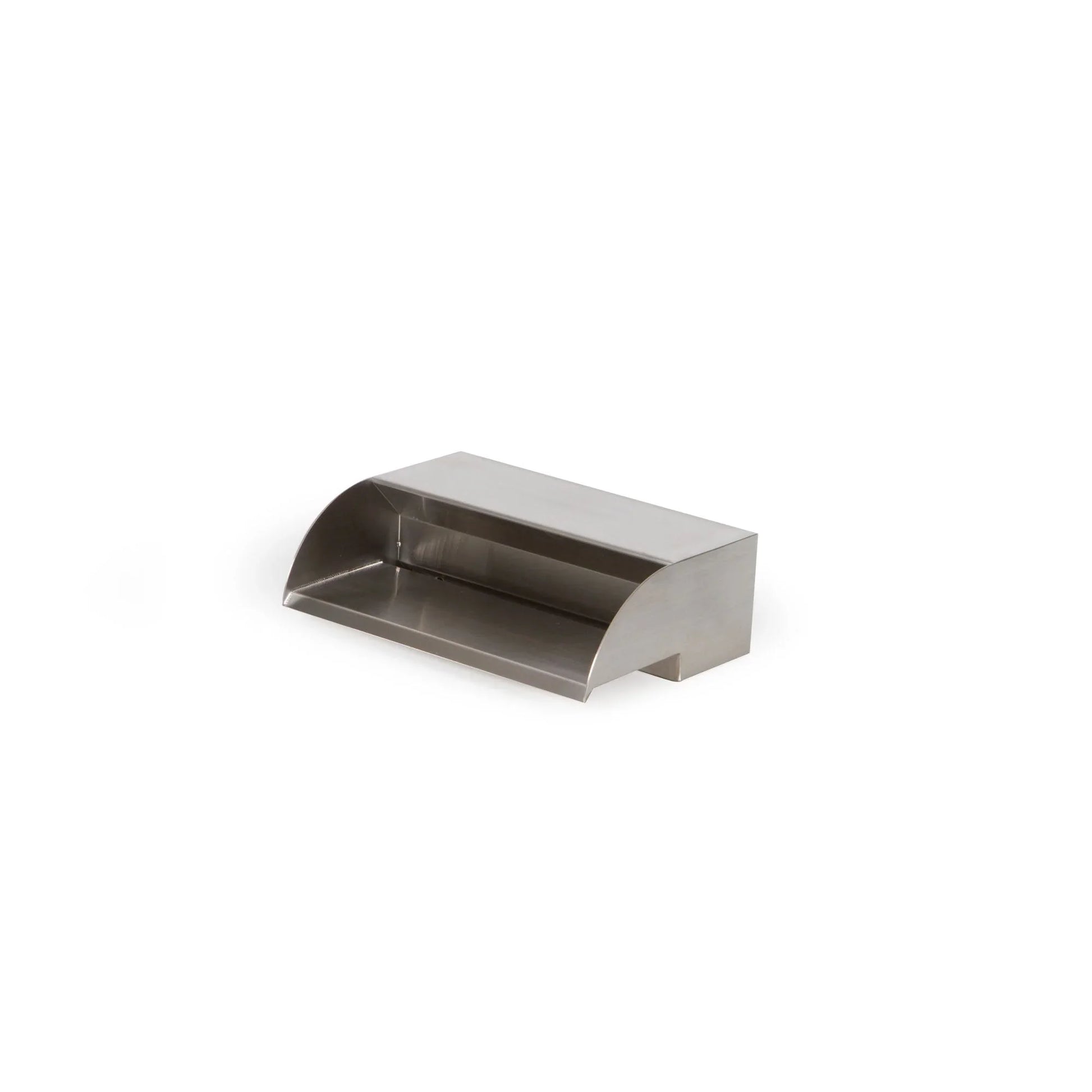 Atlantic Water Gardens 12-inch stainless steel spillway scupper without light, designed for water feature spillover and decorative water flow.