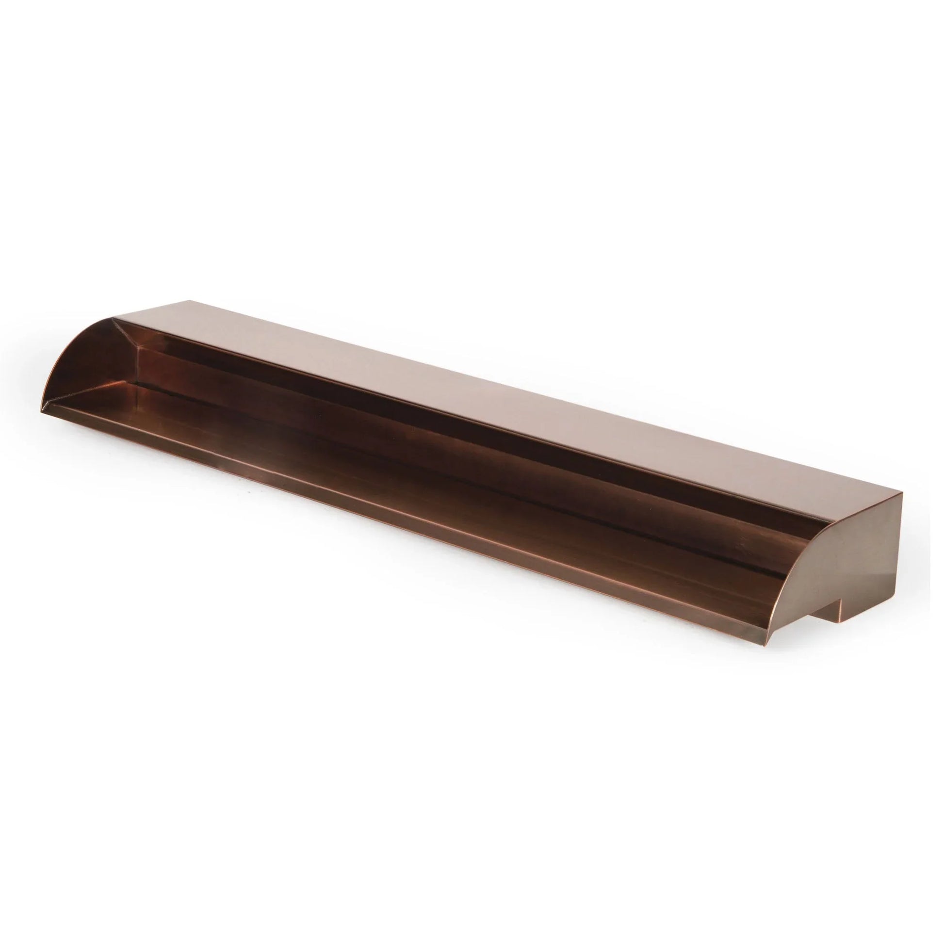 Atlantic Water Gardens 36-inch copper finish spillway scupper for water features and decorative water garden installations.