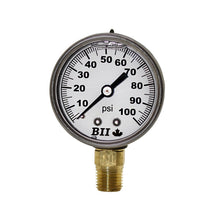 Boshart 2" Pressure Gauge Liquid 1/4x160 No Lead