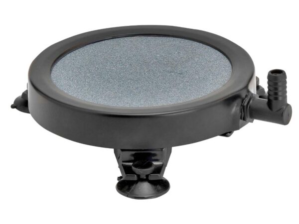 EcoPlus 6-inch round air stone disc for pond aeration, providing even oxygen distribution in aquatic environments.