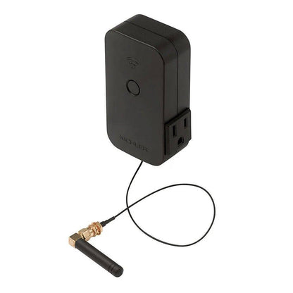 Kichler WiFi and Bluetooth smart control timer for lighting accessories, showing device with digital display and control buttons.