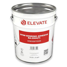 Firestone Elevate EPDM bonding adhesive in 5-gallon container, used for roof membrane installation, with extra freight charges.