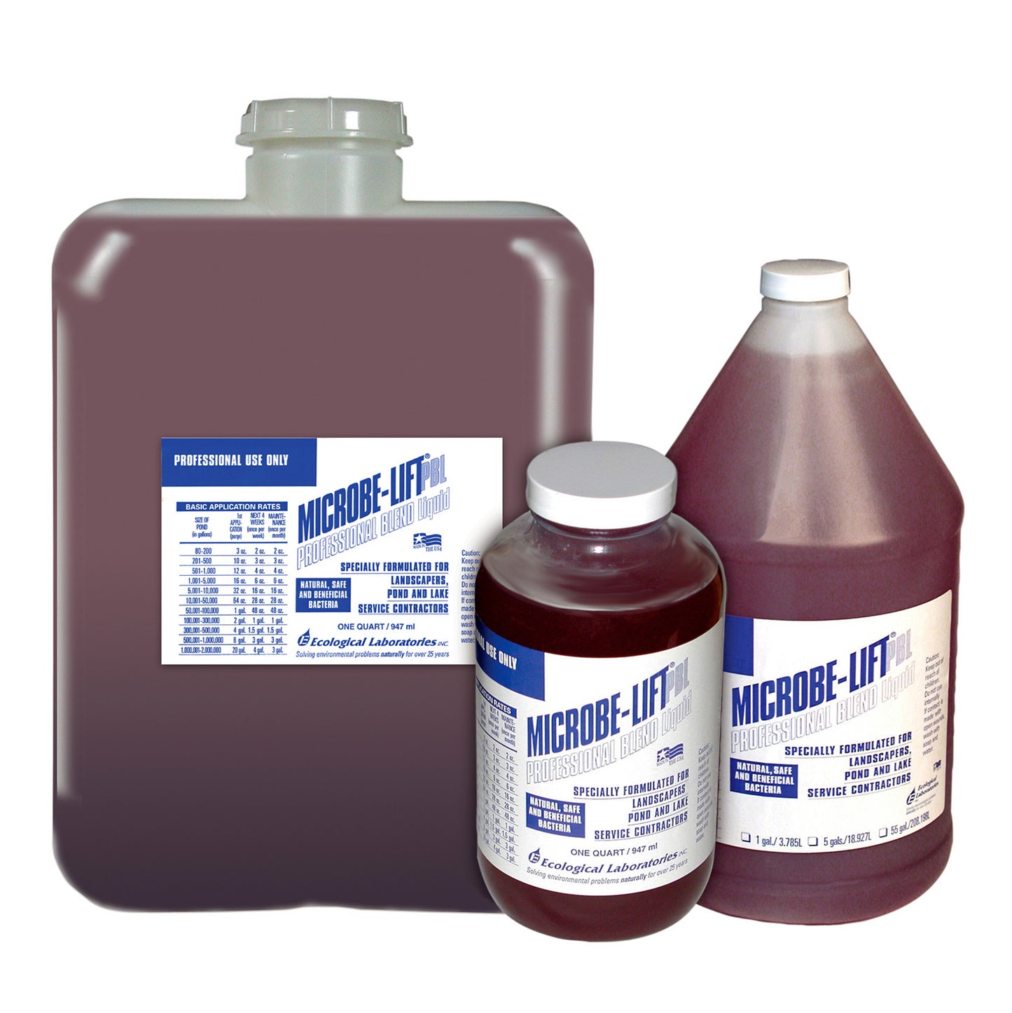 Microbe-Lift PBL Professional Blend Bacteria in a 32oz bottle for pond and aquarium water treatment and biological filtration.