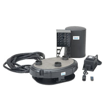 Oase Water Trio decorative features with three elegant water fountains and lighting elements for garden or pond decoration.