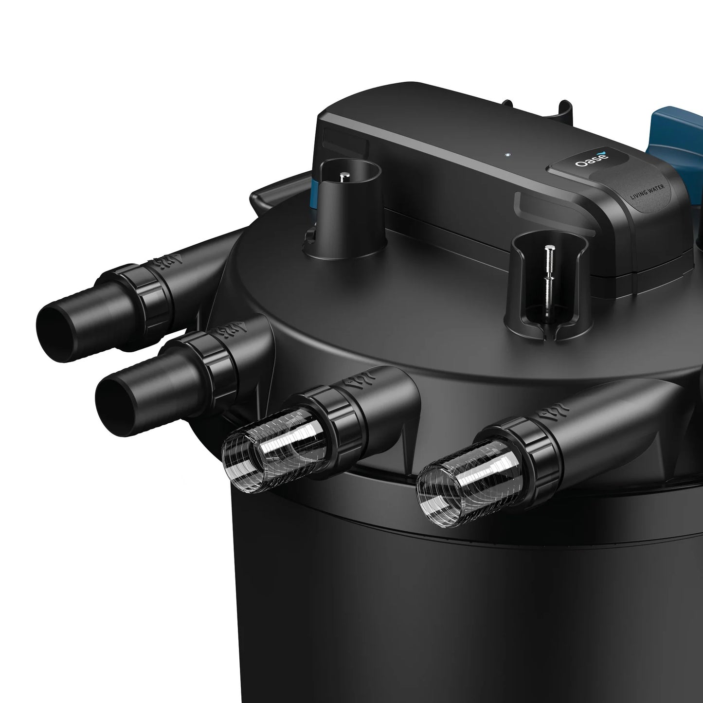 Oase FiltoClear 23500 pressure filter with 120W UVC, designed for efficient pond water filtration and clarity.
