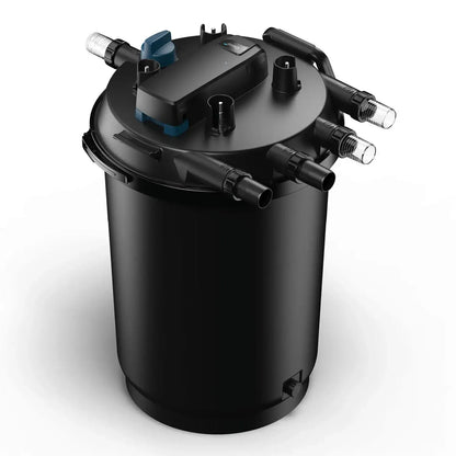 Oase FiltoClear 23500 pressure filter with 120W UVC for pond filtration, featuring clear filter media and durable construction.