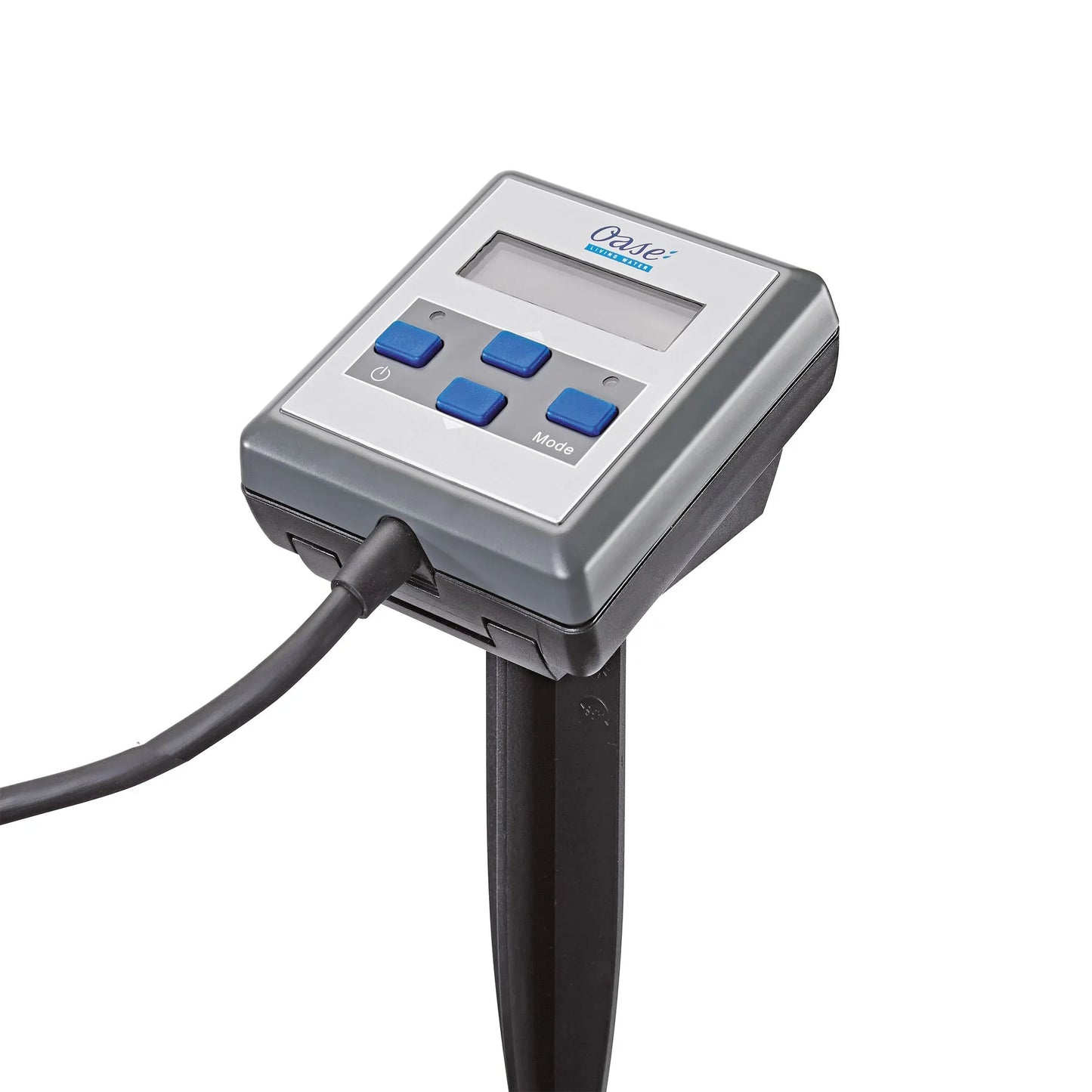 Oase Eco Control US installation equipment, showing connectors and control unit for pond and water feature management.