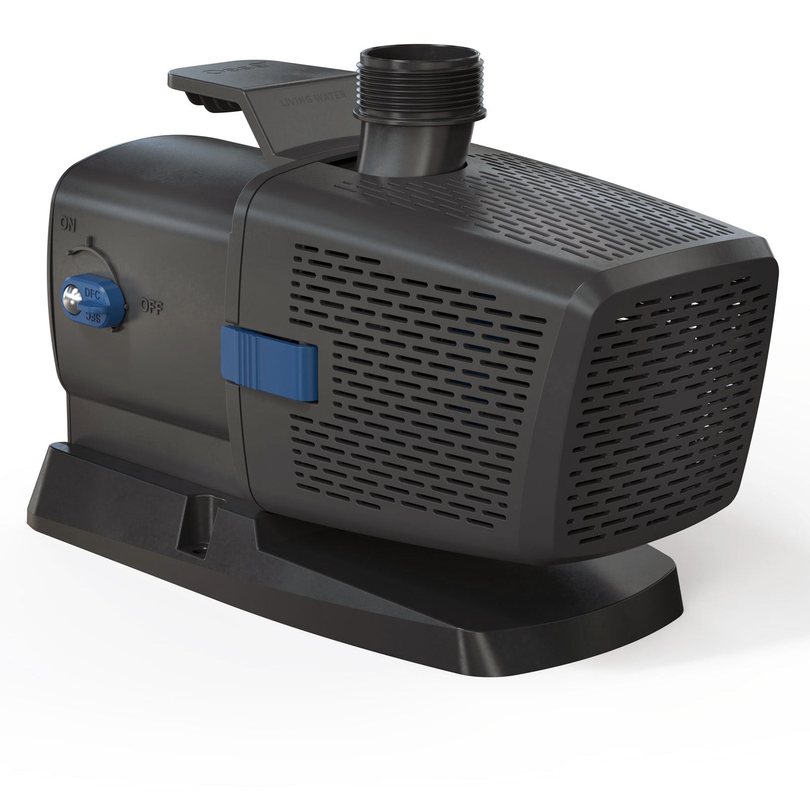 Oase Aquarius Eco Premium 3700 pond pump with compact design and powerful water circulation for outdoor pond systems.