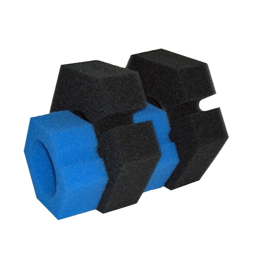 Oase BioPress 1600/2400 filter foam set replacement parts, showing green foam filters for aquarium filtration system