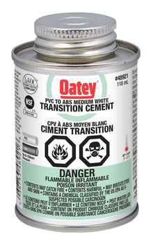 Oatey 31530 - Transition Abs/Pvc Cement White (C) - 473 ML
