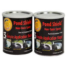 Pond Armor non-toxic epoxy pond seal kit in 1.5 gallons, clear exterior pond sealing product for waterproofing and repair