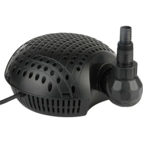 ProEco Products FP-1750 pond filter pump shown with pump and hoses, designed for efficient pond filtration and water circulation.