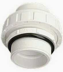 2-inch threaded union fitting with male NPT and slip connection, used in pool piping systems, shown in the shopping image.