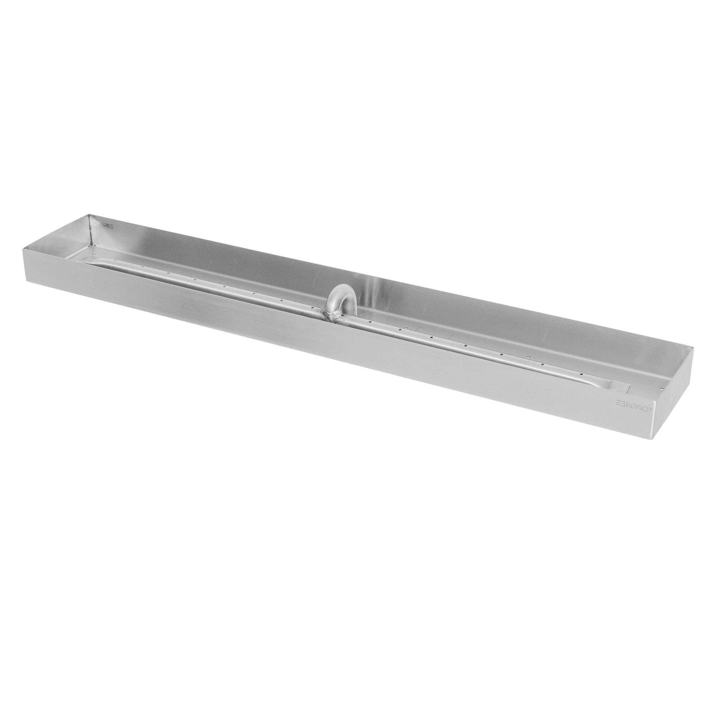 The Outdoor Plus Custom-39" x 8â½" Rectangular Flat Pan and 36" Ss Linear Bullet Burner - Match Lit/ High Grade 304 Stainless Steel Assembly / Aluminium Pan / Machined Brass Bullet Jets