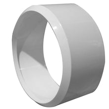 PVC sewer fitting 4 DWV-SEW adapter sleeve for drain, waste, and vent pipe connections in plumbing systems.