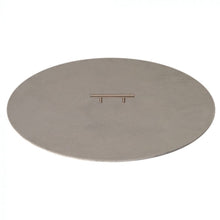 Warming Trends 32" Circular Brushed Aluminum Fire Pit Cover + 1 Handle for 30" Opening