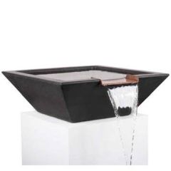 Top Fires - Maya Square Water Bowl - Concrete - Shipping Extra